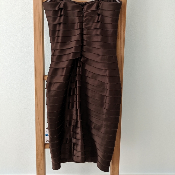 BCBG Strapless Brown Cocktail Dress - Picture 3 of 4